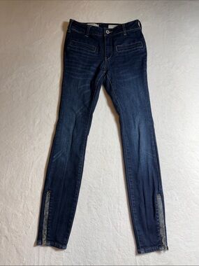 Pilcro Dark Blue High-Rise Skinny Jeans